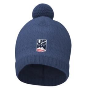 Kappa 6Cento Flock3 Unisex U.S. Ski & Snowboard Pom Beanie, NWT, Blue Fiord